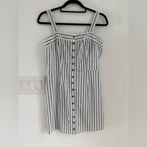 Ivy + Main Linen Cotton Striped Summer Strap Dress Women’s Size Medium